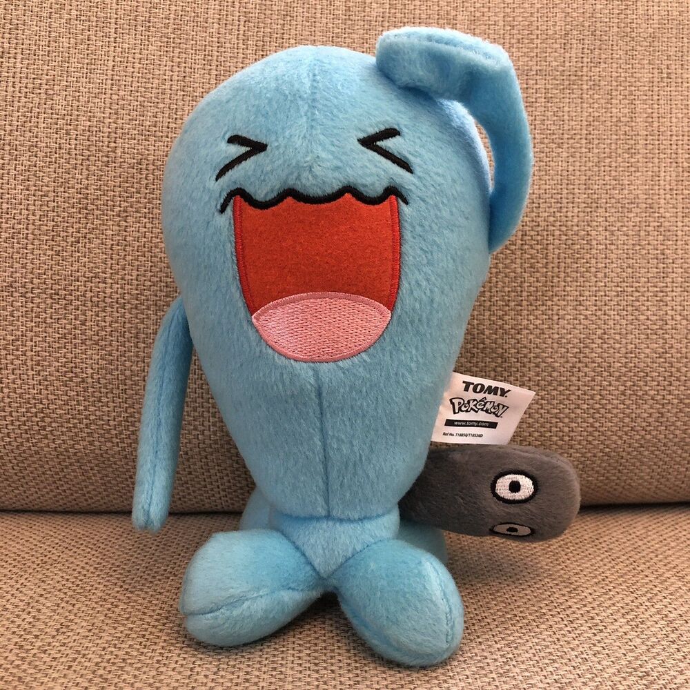 Tomy Pokemon Wobbuffet Plush 2016 Nintendo Game Freak Blue Stuffed Toy